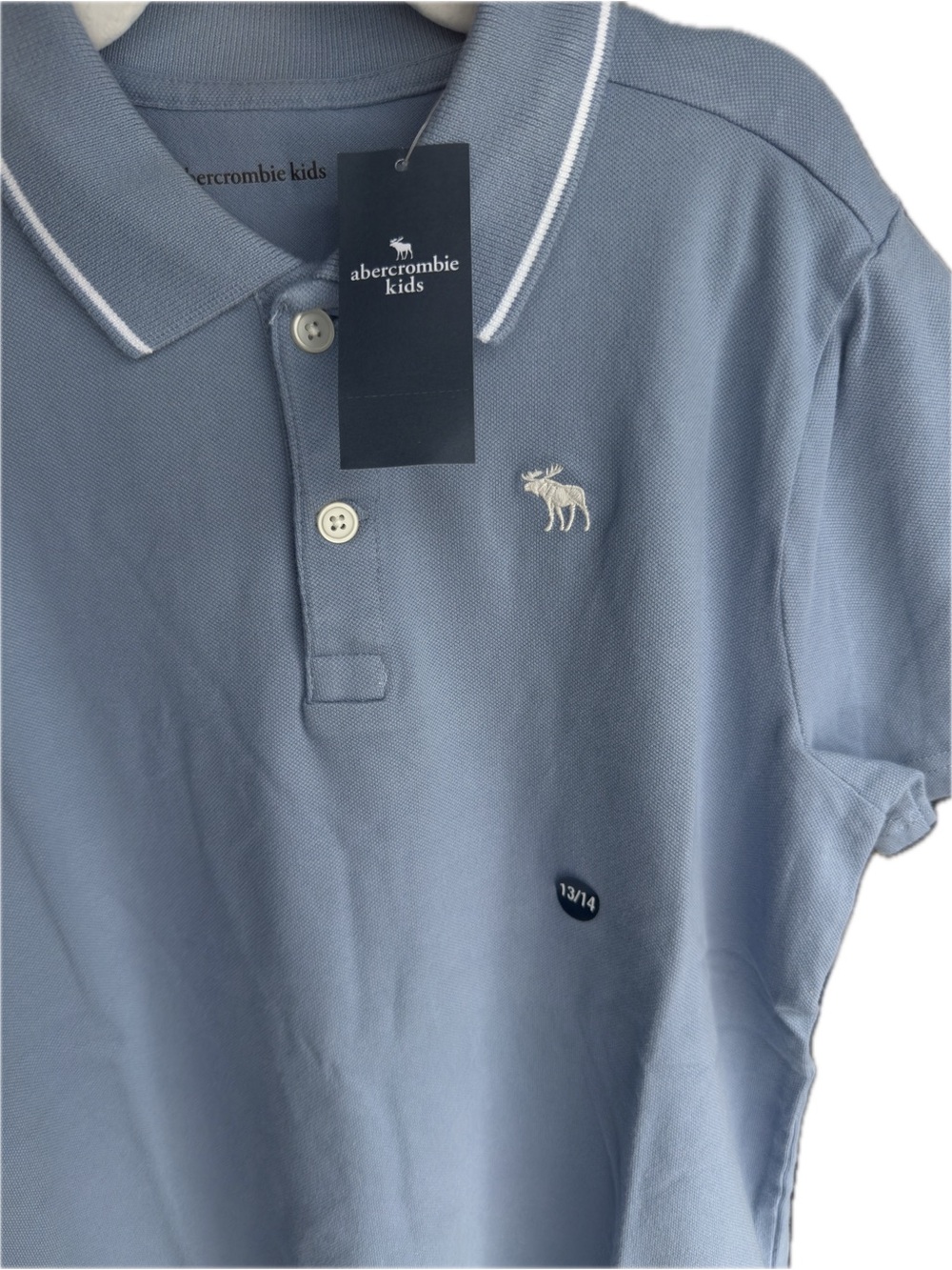 Abercrombie & Fitch Boys Icon Pique Polo Cotton Short Sleeve 13-14